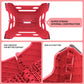 Delxo Folding Step Stool,Non-Slip Stool 13 inch Height Premium Heavy Duty Foldable Stool for Kids and Adults,Kitchen Garden Bathroom Steppingstool 1 Pack in Red,Dotted Texture
